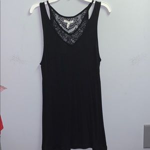 Black Lace Double Strap Tank